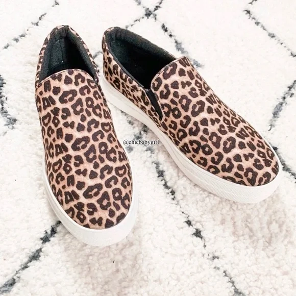 Leopard Comfy Slip-on Flats Loafer Sneakers - Picture 5 of 6